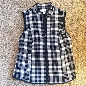 Croft & Barrow black and white checkered vest